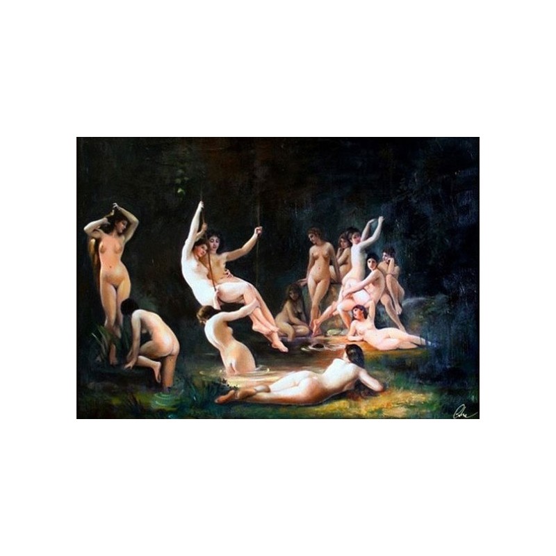  Obraz malowany 60x90cm William Adolphe Bouguereau Nimfy