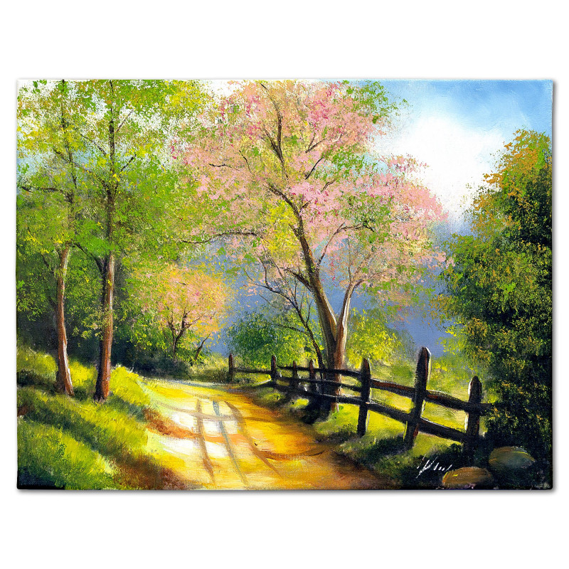  Obraz malowany Dróżka na polanie 30x40cm