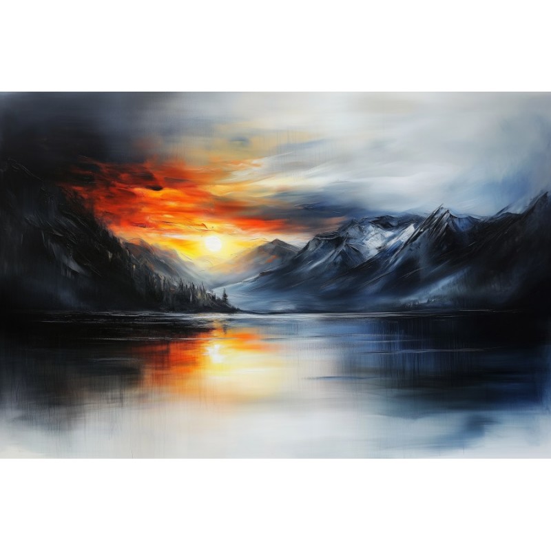  Obraz na płótnie 60x90 cm Zachód słońca nad morzem