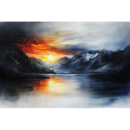  Obraz na płótnie 60x90 cm Zachód słońca nad morzem