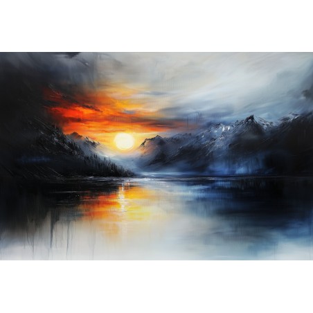  Obraz na płótnie 60x90 cm Zachód słońca nad morzem