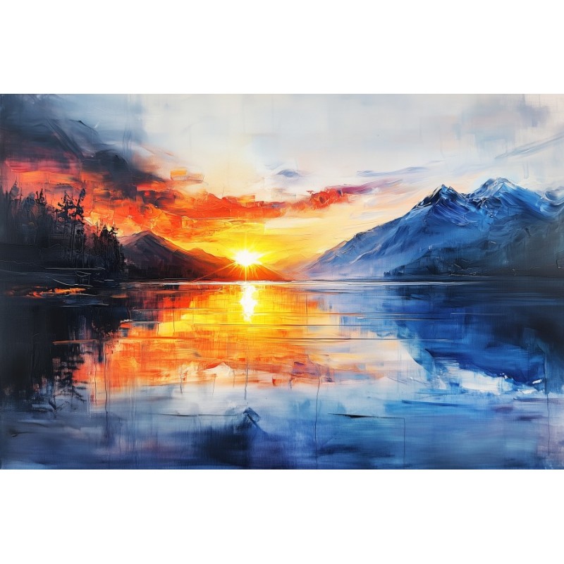  Obraz na płótnie 60x90 cm Zachód słońca nad morzem