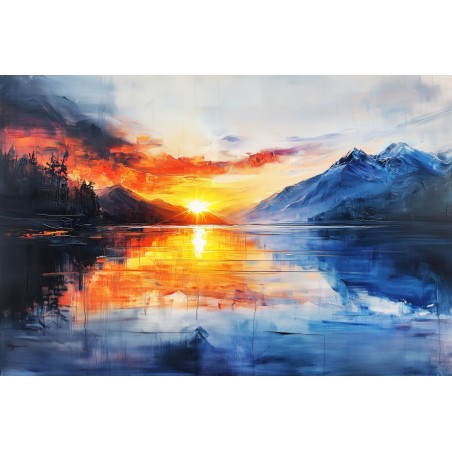  Obraz na płótnie 60x90 cm Zachód słońca nad morzem
