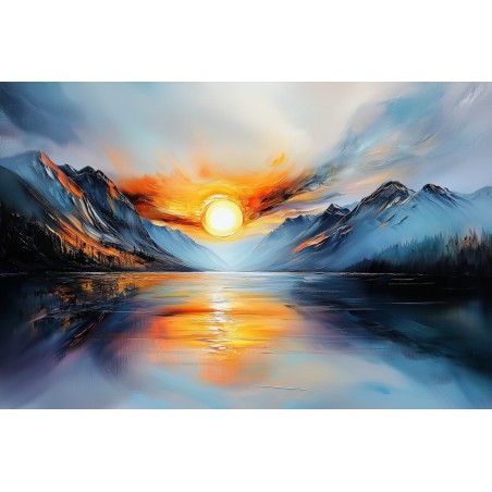  Obraz na płótnie 60x90 cm Zachód słońca nad morzem