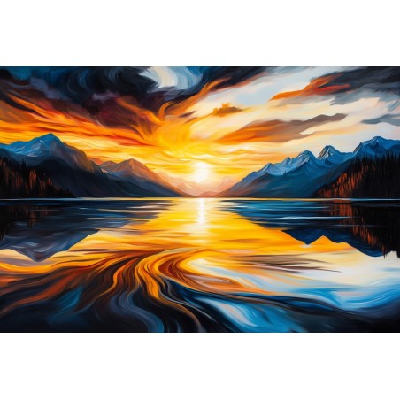  Obraz na płótnie 60x90 cm Zachód słońca nad morzem