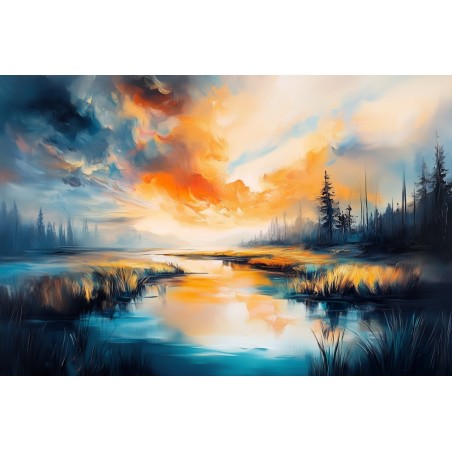  Obraz na płótnie 60x90 cm Zachód słońca nad morzem