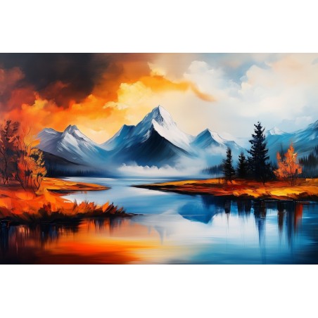  Obraz na płótnie 60x90 cm Zachód słońca nad morzem