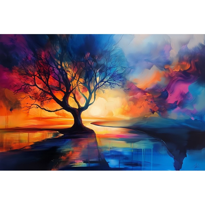  Obraz na płótnie 60x90 cm Zachód słońca nad morzem