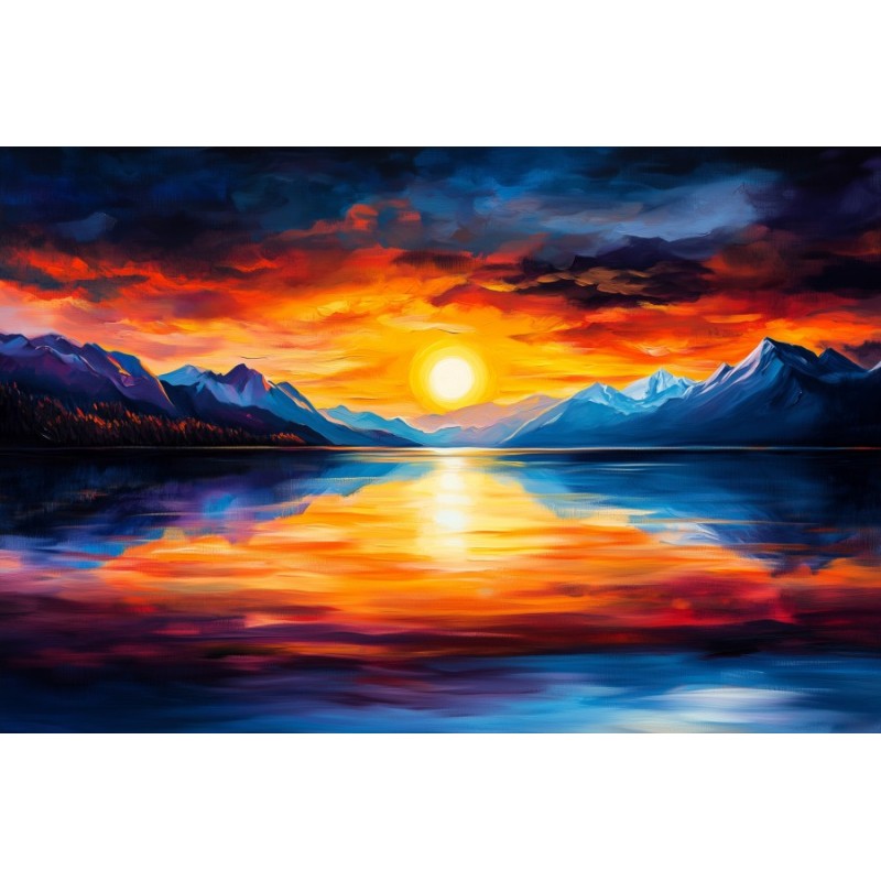  Obraz na płótnie 60x90 cm Zachód słońca nad morzem