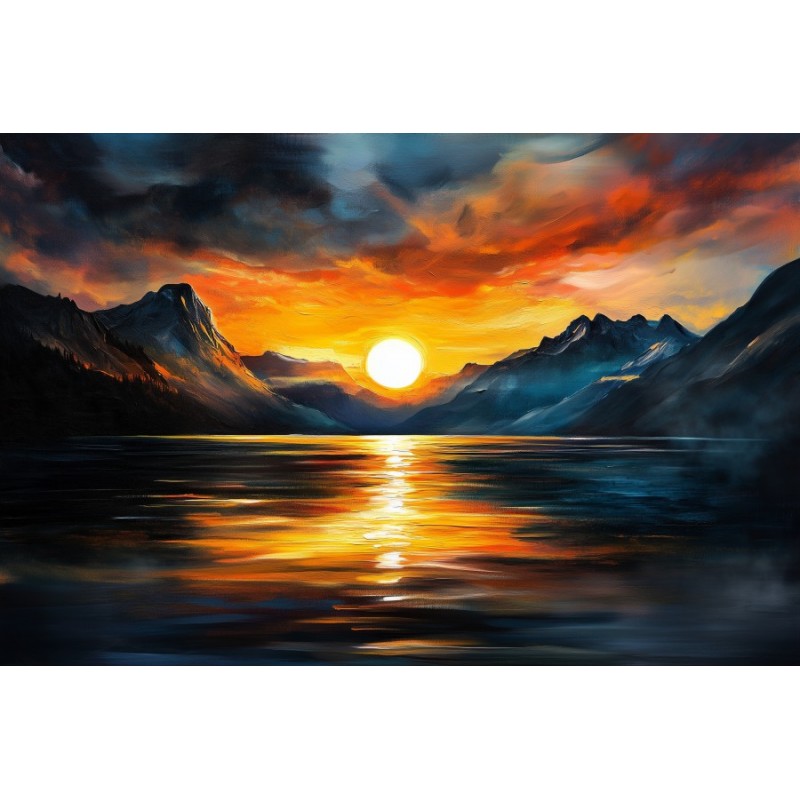  Obraz na płótnie 60x90 cm Zachód słońca nad morzem