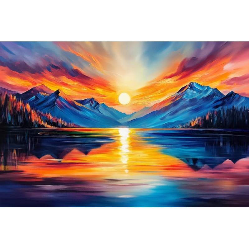  Obraz na płótnie 60x90 cm Zachód słońca nad morzem