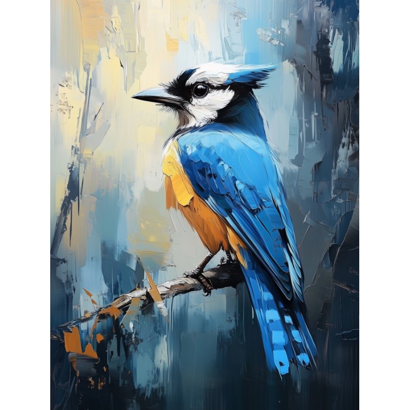  Obraz na płótnie 70x90 cm Ptaszek na gałęzi