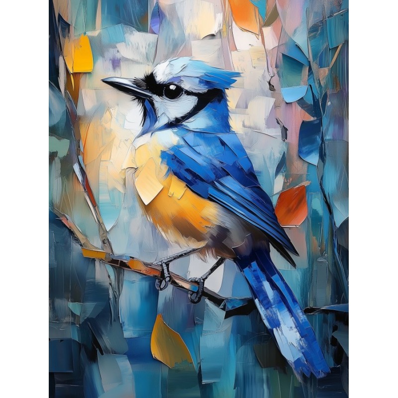  Obraz na płótnie 70x90 cm Ptaszek na gałęzi
