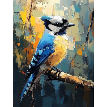  Obraz na płótnie 70x90 cm Ptaszek na gałęzi