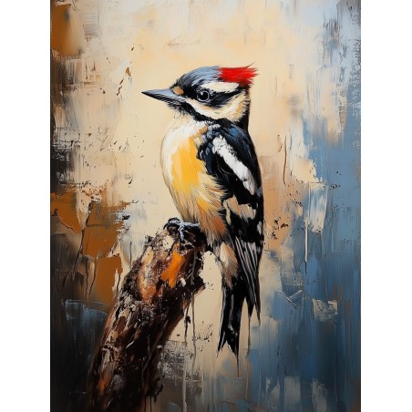  Obraz na płótnie 70x90 cm Ptaszek na gałęzi