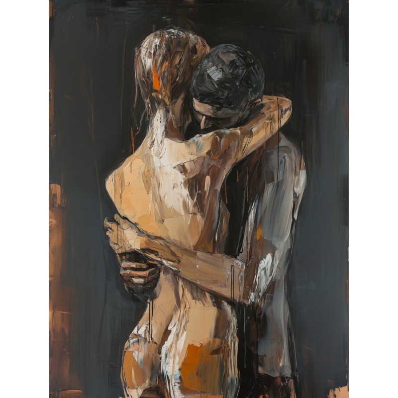  Obraz na płótnie 70x90 cm Para zakochanych