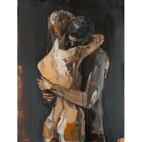  Obraz na płótnie 70x90 cm Para zakochanych