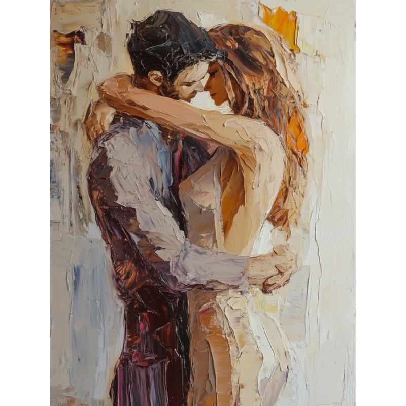  Obraz na płótnie 70x90 cm Para zakochanych