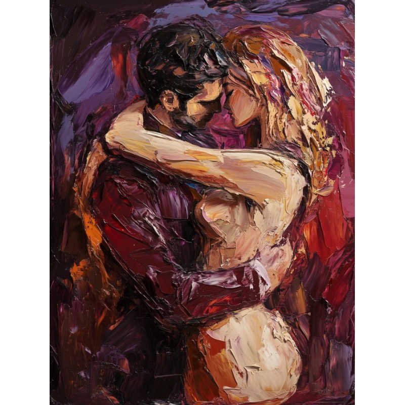  Obraz na płótnie 70x90 cm Para zakochanych