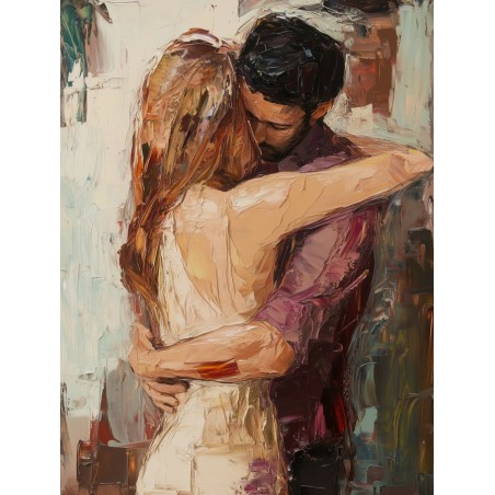  Obraz na płótnie 70x90 cm Para zakochanych