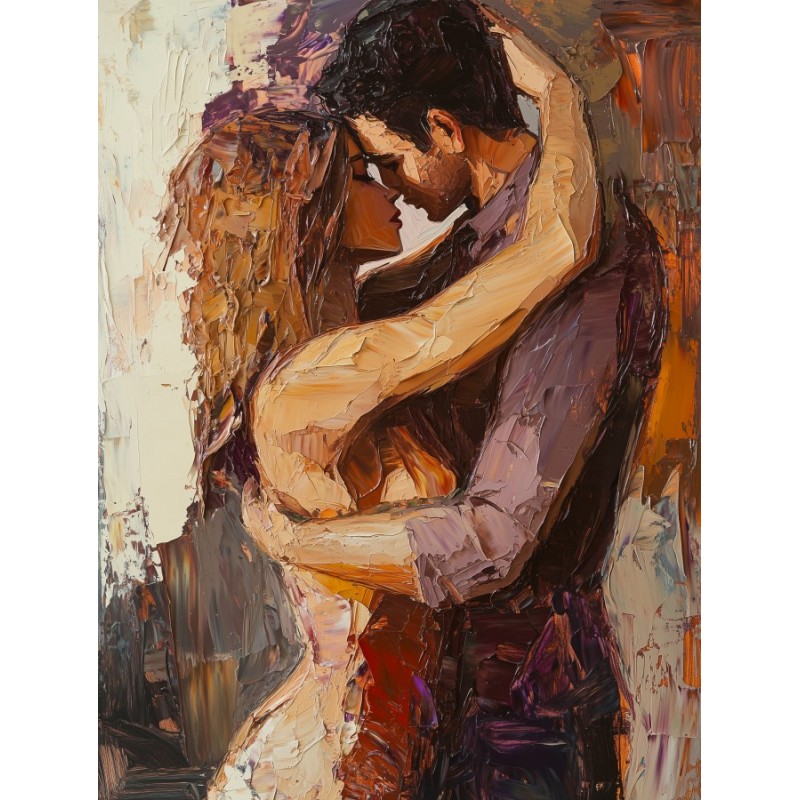  Obraz na płótnie 70x90 cm Para zakochanych