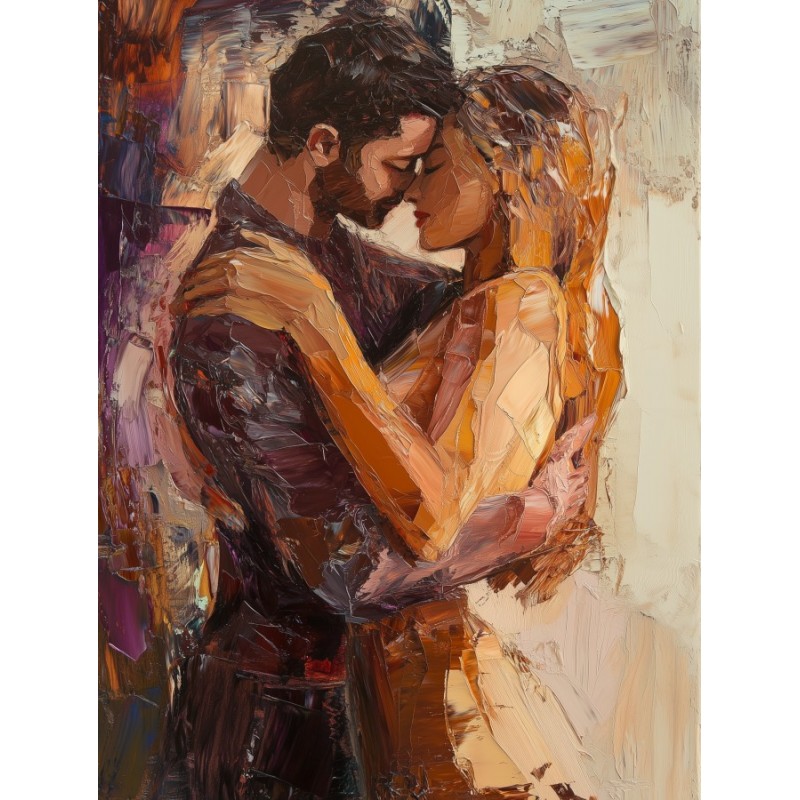  Obraz na płótnie 70x90 cm Para zakochanych