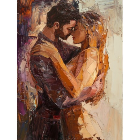  Obraz na płótnie 70x90 cm Para zakochanych
