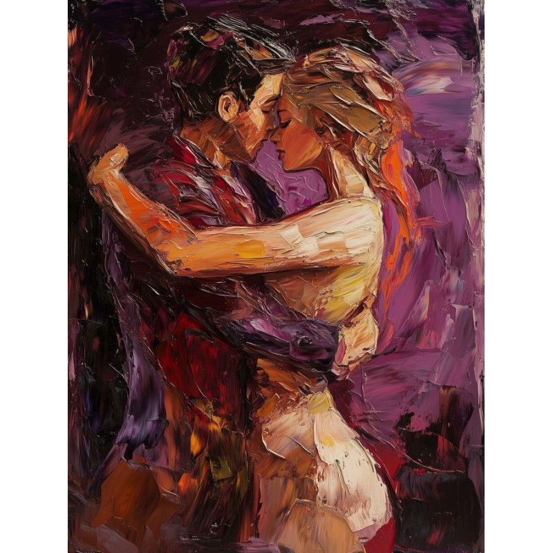  Obraz na płótnie 70x90 cm Para zakochanych