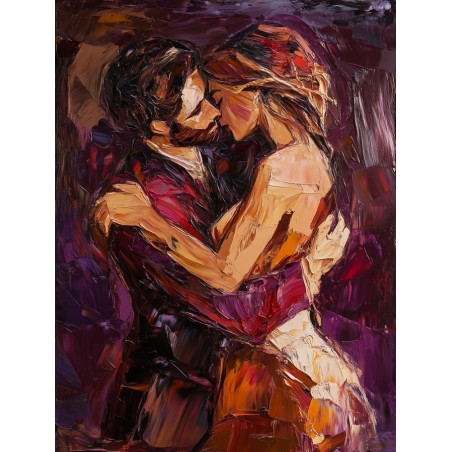  Obraz na płótnie 70x90 cm Para zakochanych