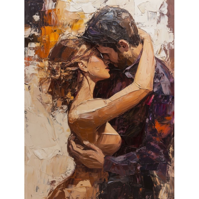  Obraz na płótnie 70x90 cm Para zakochanych