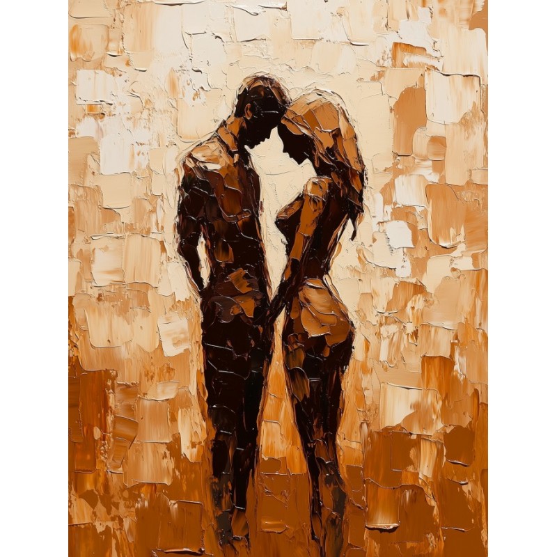  Obraz na płótnie 70x90 cm Para zakochanych