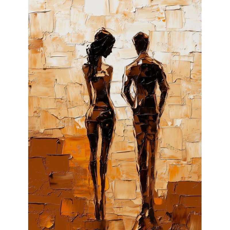  Obraz na płótnie 70x90 cm Para zakochanych