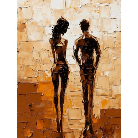  Obraz na płótnie 70x90 cm Para zakochanych