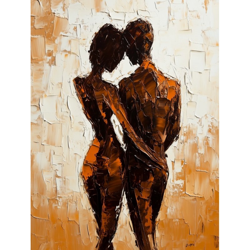  Obraz na płótnie 70x90 cm Para zakochanych