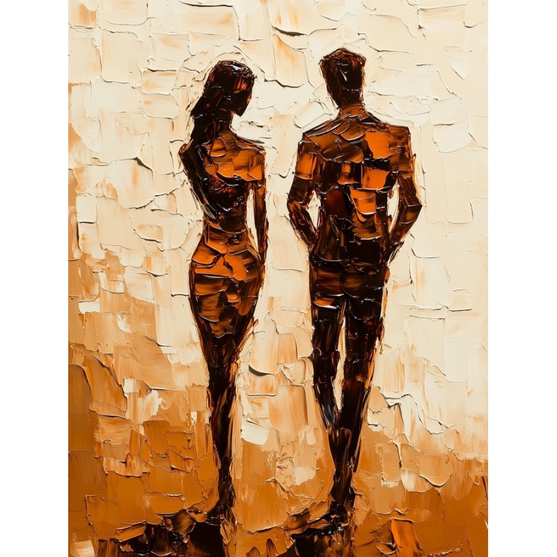  Obraz na płótnie 70x90 cm Para zakochanych