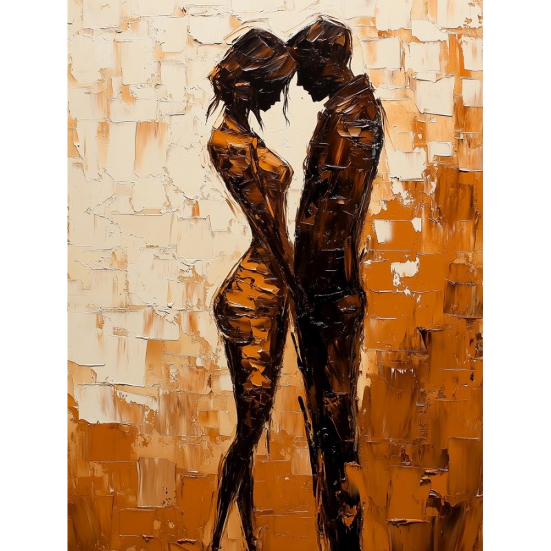  Obraz na płótnie 70x90 cm Para zakochanych