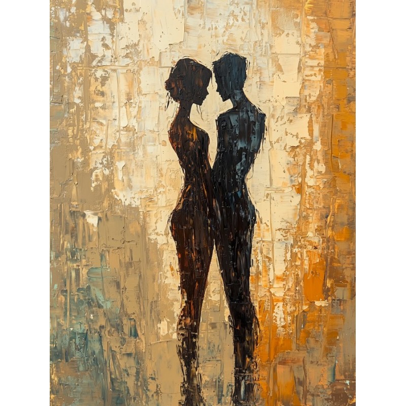  Obraz na płótnie 70x90 cm Para zakochanych