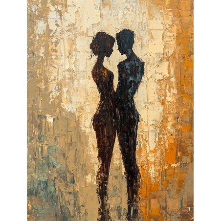 Obraz na płótnie 70x90 cm Para zakochanych