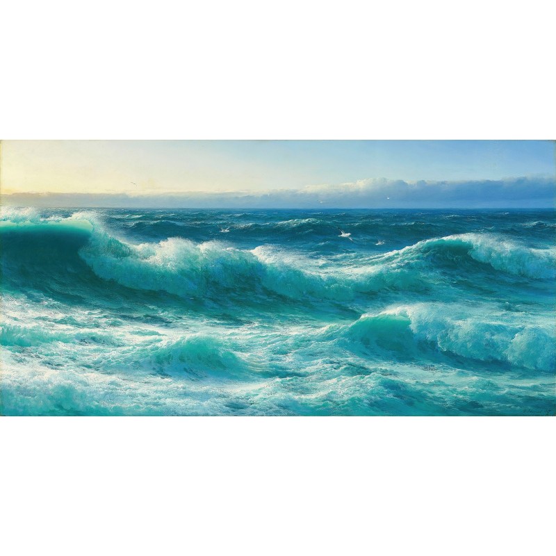  Obraz na płótnie 50x100cm David James Kornwalijskie bałwany