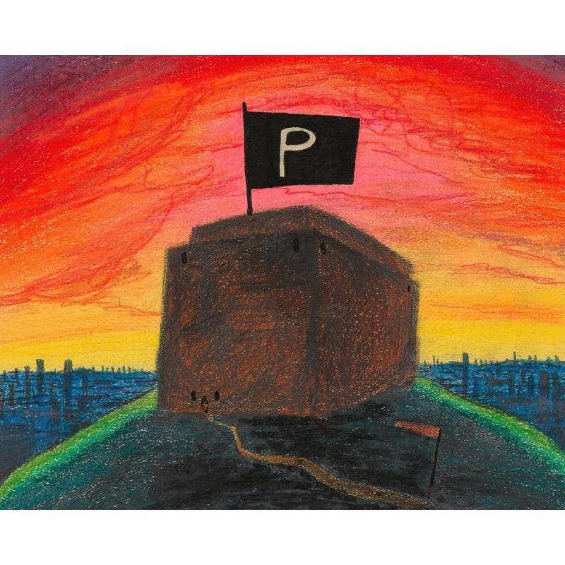  Obraz na płótnie 80x100cm Karl Wiener Prochowa flaga