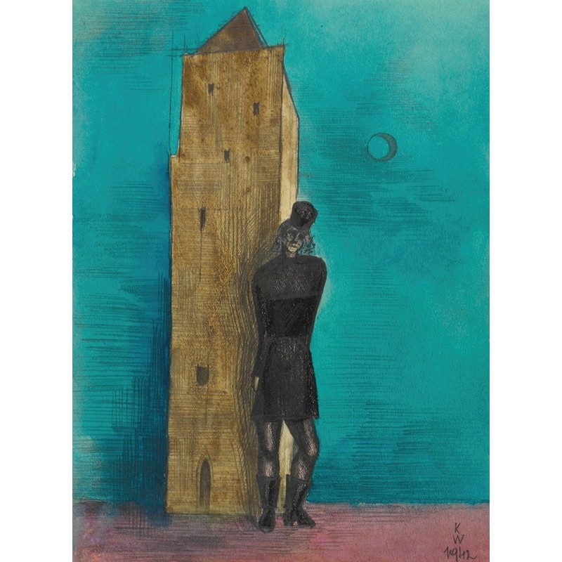  Obraz na płótnie 60x80cm Karl Wiener Wdowa