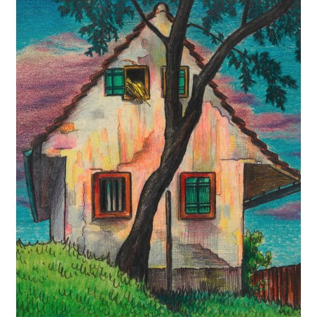  Obraz na płótnie 80x90cm Karl Wiener Dom o zmierzchu