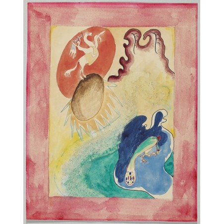  Obraz na płótnie 70x80cm Wassily Kandinsky Projekt okładki almanachu Błękitny Jeździec VI