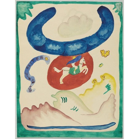  Obraz na płótnie 70x80cm Wassily Kandinsky Projekt okładki almanachu Błękitny Jeździec VIII