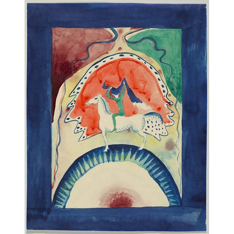  Obraz na płótnie 70x80cm Wassily Kandinsky Projekt okładki almanachu Błękitny Jeździec