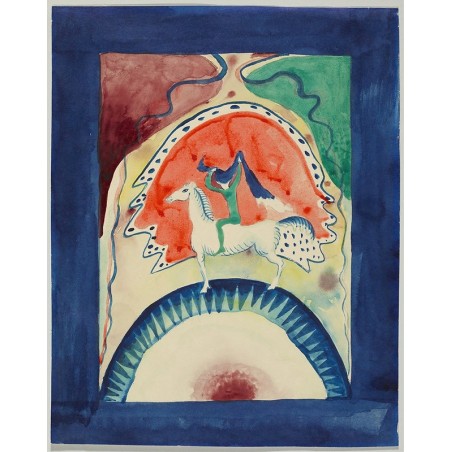  Obraz na płótnie 70x80cm Wassily Kandinsky Projekt okładki almanachu Błękitny Jeździec