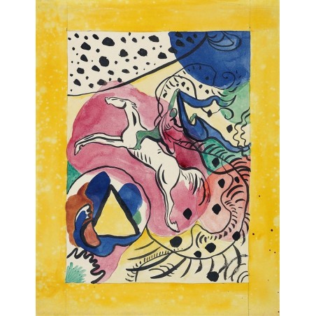  Obraz na płótnie 60x80cm Wassily Kandinsky Projekt okładki almanachu „Błękitny Jeździec”