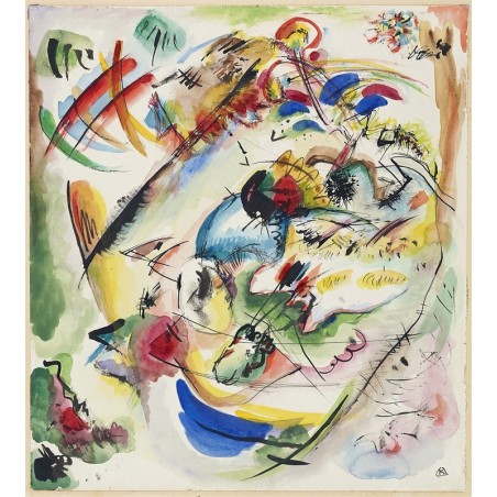  Obraz na płótnie 70x80cm Wassily Kandinsky Szkic do Marzycielskiej Improwizacji