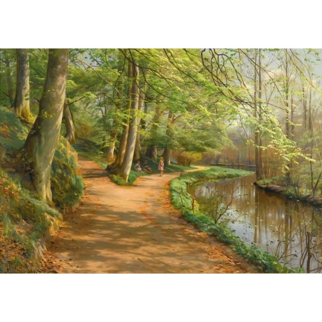  Obraz na płótnie 80x110cm Peder Mork Monsted Dzieci nad strumieniem