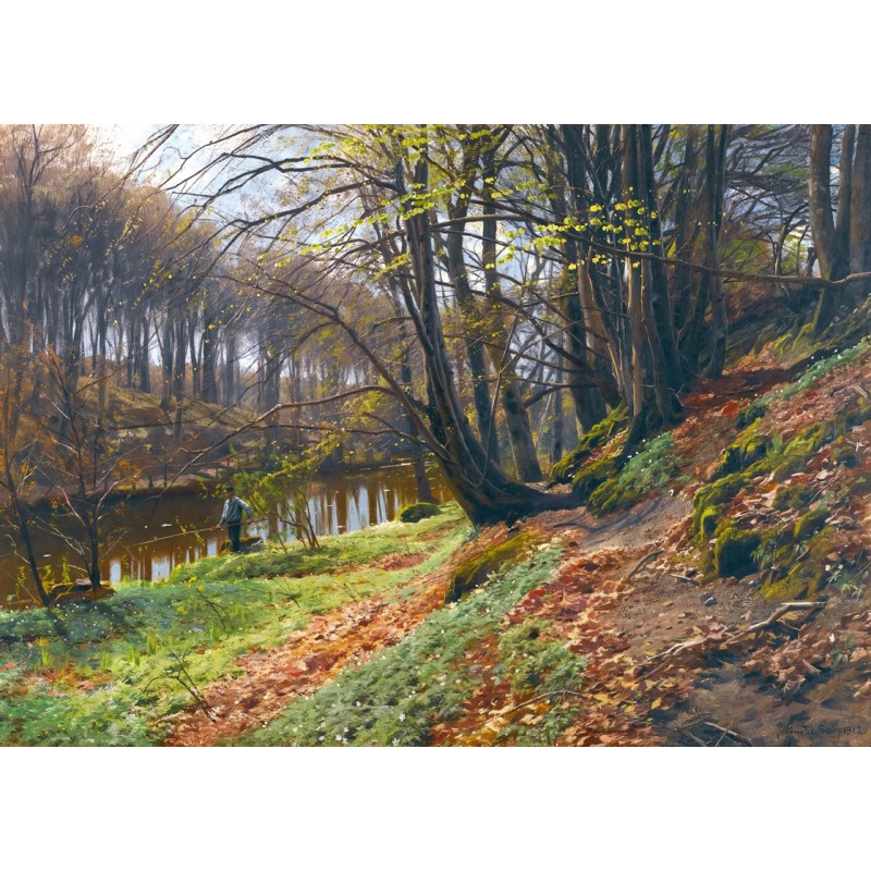  Obraz na płótnie 80x110cm Peder Mork Monsted Wiosenny pejzaż w Søby